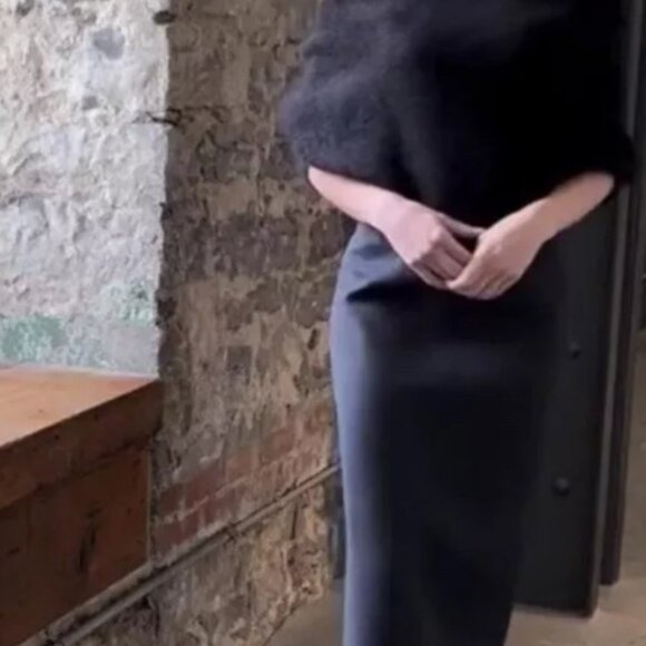 ZARA SS24 WOOL PENCIL Midi SKIRT Slit ZW COLLECTION SIZE S  2134/425/801 - Picture 5 of 10